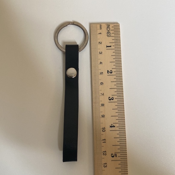 Monsac black leather key fob - Picture 3 of 5